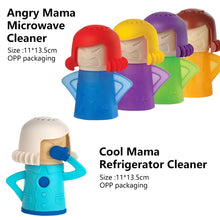 Load image into Gallery viewer, Kitchen Mama Microwave Cleaner Cool Chilly Mama Fridge Cleaner Freezer Odor Remover Freshener Holder Oven Steam Cleaner Appliances for Refrigerator Cleaning
