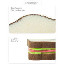 Load image into Gallery viewer, Toast Bread Shape Dish-washing Sponges Softer Sandwich Magic Sponge Washable Scrubber Tools for Pots Dishes Kitchen Accessories Household Cleaning Gadget
