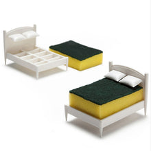 Load image into Gallery viewer, Creative Cute Sponge ABS Holder Sponges Washer Bed Shape Shelf Organizer Innovative Sink Storage Tool Drain Rack Kitchen Accessories Home Personality Gadget
