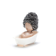 Load image into Gallery viewer, Cute Kitchen Clean Brush Holder Sink Scouring Pad Dish Scrubber Storage Rack People Shape Dish Washing Sponge Ball Box Kitchen Accessories
