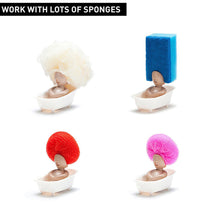 Load image into Gallery viewer, Cute Kitchen Clean Brush Holder Sink Scouring Pad Dish Scrubber Storage Rack People Shape Dish Washing Sponge Ball Box Kitchen Accessories
