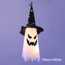 Load image into Gallery viewer, Halloween LED Flashing Light Hanging Ghost Halloween Party Dress Up Glowing Wizard Hat Lamp Horror Props Home Bar Decoration
