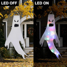 Load image into Gallery viewer, Large Size LED Halloween Ghost Outdoor Light Festival Dress Up Skeleton Horror Hanging Glowing Halloween Party Decor
