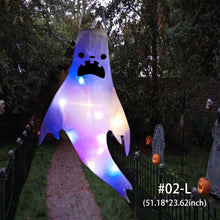 Load image into Gallery viewer, Large Size LED Halloween Ghost Outdoor Light Festival Dress Up Skeleton Horror Hanging Glowing Halloween Party Decor
