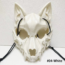Load image into Gallery viewer, Japanese Dragon God Mask Halloween Werewolf Mask Skull Scary Half Face Mask Masquerade Ball Party Cosplay Props
