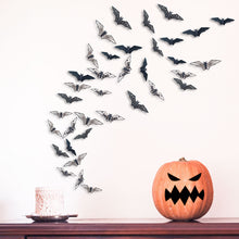 Load image into Gallery viewer, Black Bat 3D Wall Stickers Halloween Party DIY Horror Bats Decorative Wall Decal Removable Sticker Home Decor
