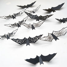 Load image into Gallery viewer, Black Bat 3D Wall Stickers Halloween Party DIY Horror Bats Decorative Wall Decal Removable Sticker Home Decor
