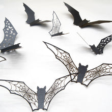 Load image into Gallery viewer, Black Bat 3D Wall Stickers Halloween Party DIY Horror Bats Decorative Wall Decal Removable Sticker Home Decor
