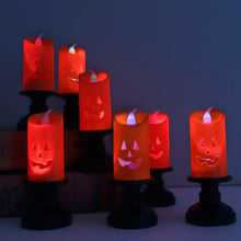 Load image into Gallery viewer, Halloween Pumpkin Candle Light LED Lights Halloween Party Supplies Lantern Lamp Ornaments Props Halloween Home Decorations
