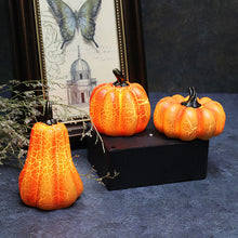 Load image into Gallery viewer, Pumpkin Candle Light Lamp Halloween Christmas Decor Gift Light Pumpkin Candlestick LED Little Night Light Home Party Table Decoration Lamp
