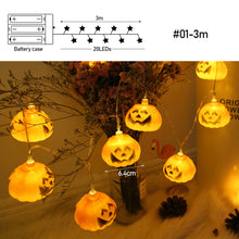 Load image into Gallery viewer, 1.5m 10Led Halloween Pumpkin Ghost Led Light String Festival Bar Home Party Decor Halloween Ornament For Home Party Supplies
