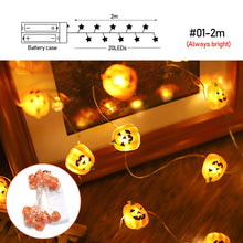 Load image into Gallery viewer, 2m 20Led Halloween Pumpkin Ghost Led Light String Festival Bar Home Party Decor Halloween Ornament For Home Party Supplies
