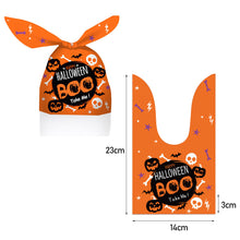 Load image into Gallery viewer, Halloween Rabbit Plastic Bags Pumpkin Ghost Biscuit Candy Gift Bags For Kids Halloween Party Decoration Supplies Gift Bag
