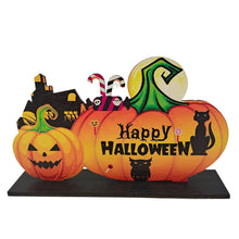 Load image into Gallery viewer, Halloween Wooden Ornament Spider Pumpkin Ghost Wood Door Hanging Signs Pendant Halloween Party Decorations for Home DIY Crafts
