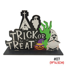 Load image into Gallery viewer, Halloween Wooden Ornament Spider Pumpkin Ghost Wood Door Hanging Signs Pendant Halloween Party Decorations for Home DIY Crafts

