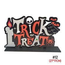 Load image into Gallery viewer, Halloween Wooden Ornament Spider Pumpkin Ghost Wood Door Hanging Signs Pendant Halloween Party Decorations for Home DIY Crafts
