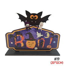 Load image into Gallery viewer, Halloween Wooden Ornament Spider Pumpkin Ghost Wood Door Hanging Signs Pendant Halloween Party Decorations for Home DIY Crafts
