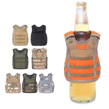 Load image into Gallery viewer, Mini Tactical Beer Bottle Vest Cover Miniature Military Molle Vest Personal Bottle Drink Set Adjustable Shoulder Straps Party Christmas
