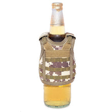 Load image into Gallery viewer, Mini Tactical Beer Bottle Vest Cover Miniature Military Molle Vest Personal Bottle Drink Set Adjustable Shoulder Straps Party Christmas
