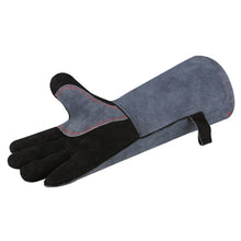 Load image into Gallery viewer, Cow Welding Gloves Thick Split Leather Kitchen Stove Heat Puncture Resistant BBQ Glove For Welder works with Palm Welders
