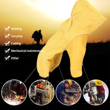 Load image into Gallery viewer, Work Gloves Retro Motorcycle Riding Gloves Wear Resistant Car Repair Work Garden Gardening Roses Handling Welding Gloves Clothing Gloves
