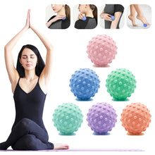 Load image into Gallery viewer, TPR Fascia Ball Foot Fitness Massage Ball Deep Acupoint Muscle Relaxation Shoulder Cervical Fitness Yoga Hand Hold Meridian Ball
