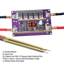 Load image into Gallery viewer, Spot Welder Portable DIY Kit 99 Gears Adjustable Mini Spots Welding Control Board for Welding Machine 18650 Battery 0.05-0.3mm Nickel Sheet
