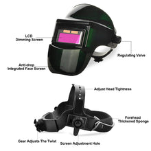 Load image into Gallery viewer, Welding Helmet Welder Mask Chameleon Large View True Color Solar Power Auto Darkening Welding Mask For Arc Weld Grind Cut
