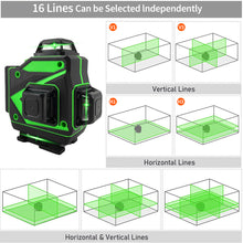 Load image into Gallery viewer, 16 Lines 4D Laser Level Self-Leveling 360 Horizontal And Vertical Super Powerful Green Line Laser Level Green Beam Laser Level
