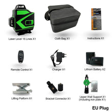 Load image into Gallery viewer, 16 Lines 4D Laser Level Self-Leveling 360 Horizontal And Vertical Super Powerful Green Line Laser Level Green Beam Laser Level

