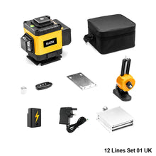 Load image into Gallery viewer, 12/16 Lines 3D/4D 360° Laser Level Nivel Laser Leveling Device Green Beam Laser Level Self-leveling Horizontal Vertical Measure Tool
