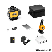 Load image into Gallery viewer, 12/16 Lines 3D/4D 360° Laser Level Nivel Laser Leveling Device Green Beam Laser Level Self-leveling Horizontal Vertical Measure Tool
