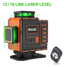 Load image into Gallery viewer, Professional 3D/4D Laser Level Level Self-Leveling 360 Horizontal And Vertical Cross With Wave Sensing Super Powerful Green Laser Level
