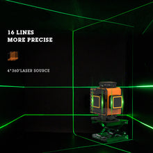 Load image into Gallery viewer, Professional 3D/4D Laser Level Level Self-Leveling 360 Horizontal And Vertical Cross With Wave Sensing Super Powerful Green Laser Level
