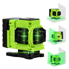 Load image into Gallery viewer, 3D 12 Lines Laser Level Self-Leveling 360 Horizontal And Vertical Omnidirectional Green Line Laser Level Ground Wall Home Improvement Tool

