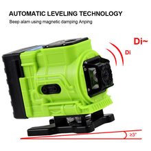 Load image into Gallery viewer, 3D 12 Lines Laser Level Self-Leveling 360 Horizontal And Vertical Omnidirectional Green Line Laser Level Ground Wall Home Improvement Tool
