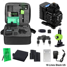 Load image into Gallery viewer, 4D 16 Lines Laser Level Self-Leveling 360 Horizontal And Vertical Omnidirectional Green Line Laser Level Ground Wall Home Improvement Tool
