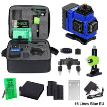 Load image into Gallery viewer, 4D 16 Lines Laser Level Self-Leveling 360 Horizontal And Vertical Omnidirectional Green Line Laser Level Ground Wall Home Improvement Tool
