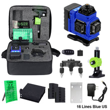 Load image into Gallery viewer, 4D 16 Lines Laser Level Self-Leveling 360 Horizontal And Vertical Omnidirectional Green Line Laser Level Ground Wall Home Improvement Tool
