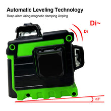 Load image into Gallery viewer, 12 Lines 3D Laser Level Self-Leveling 360 Horizontal and Vertical Cross With 1.2M Tripod Super Powerful Green Laser Beam Lines
