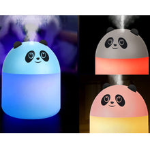 Load image into Gallery viewer, 250ml Cute Panda Mini Air Humidifier with Night Light Essential Oil Diffuser USB Mist Maker Car Air Freshener for Bedroom Office
