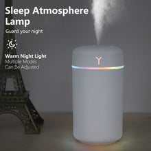 Load image into Gallery viewer, Portable 420ml Air Humidifier Aroma Oil Humidificador for Home Car USB Cool Mist Sprayer with Colorful Soft Night Light Purifier
