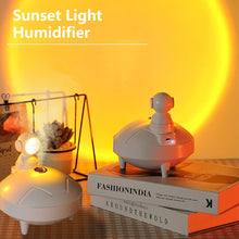 Load image into Gallery viewer, 290ml Romantic Astronaut Sunset Lamp Wireless Air Humidifier USB Rechargeable 1200mAh Battery Powered Water Diffuser for Home Studio
