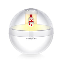 Load image into Gallery viewer, 220ml Astronaut Snowman Mini Air Humidifier with Night Light Essential Oil Diffuser USB Mist Maker Christmas Gift Home Car
