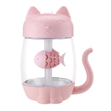 Load image into Gallery viewer, 350ml Cartoon Cat Air Humidifier LED Light 4h Automatic Power Off Ultra-Quiet USB Humidifier For Kids Nursery Home Office Car
