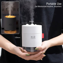 Load image into Gallery viewer, 500ML White Snow Mountain Air Humidifier Ultrasonic USB Aroma Air Diffuser With Soothing Night Light For Infant Nursery Home

