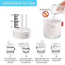 Load image into Gallery viewer, 500ML White Snow Mountain Air Humidifier Ultrasonic USB Aroma Air Diffuser With Soothing Night Light For Infant Nursery Home
