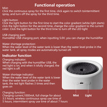 Load image into Gallery viewer, 750ml Portbale Wireless Air Humidifier USB Aroma Diffuser 2000mAh Battery Rechargeable Essential Oil Diffuser For Home Office Dorm
