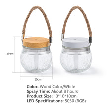 Load image into Gallery viewer, 400ML Creative Wood Grain Clear Glass Air Humidifier With Colorful Light Aroma Diffuser Ultrasonic USB Electric Essential Oil Diffuser

