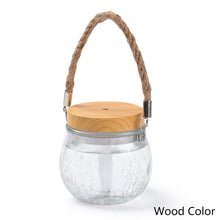 Load image into Gallery viewer, 400ML Creative Wood Grain Clear Glass Air Humidifier With Colorful Light Aroma Diffuser Ultrasonic USB Electric Essential Oil Diffuser
